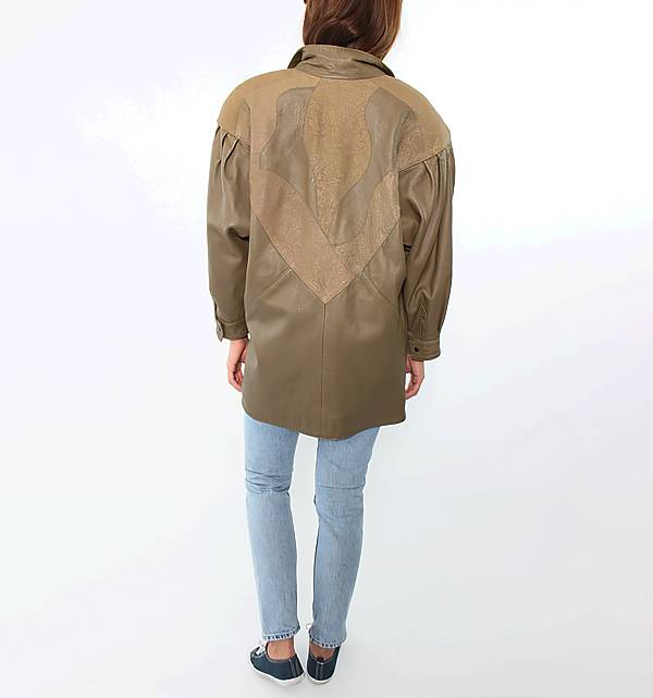 Leather coat Size L