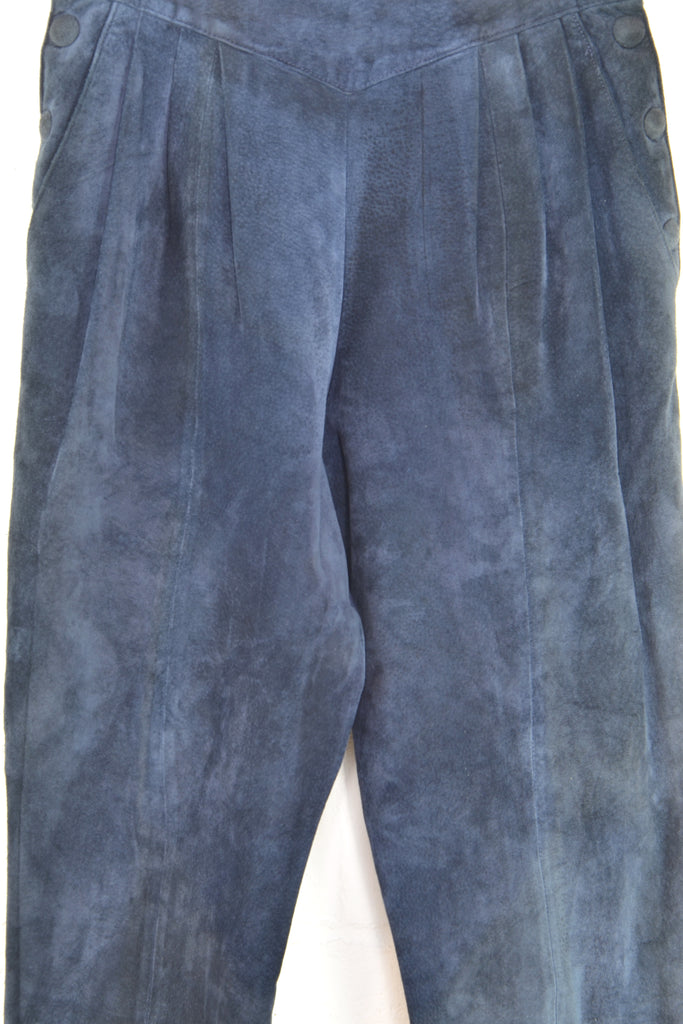 Pantalon en daim bleu Taille S